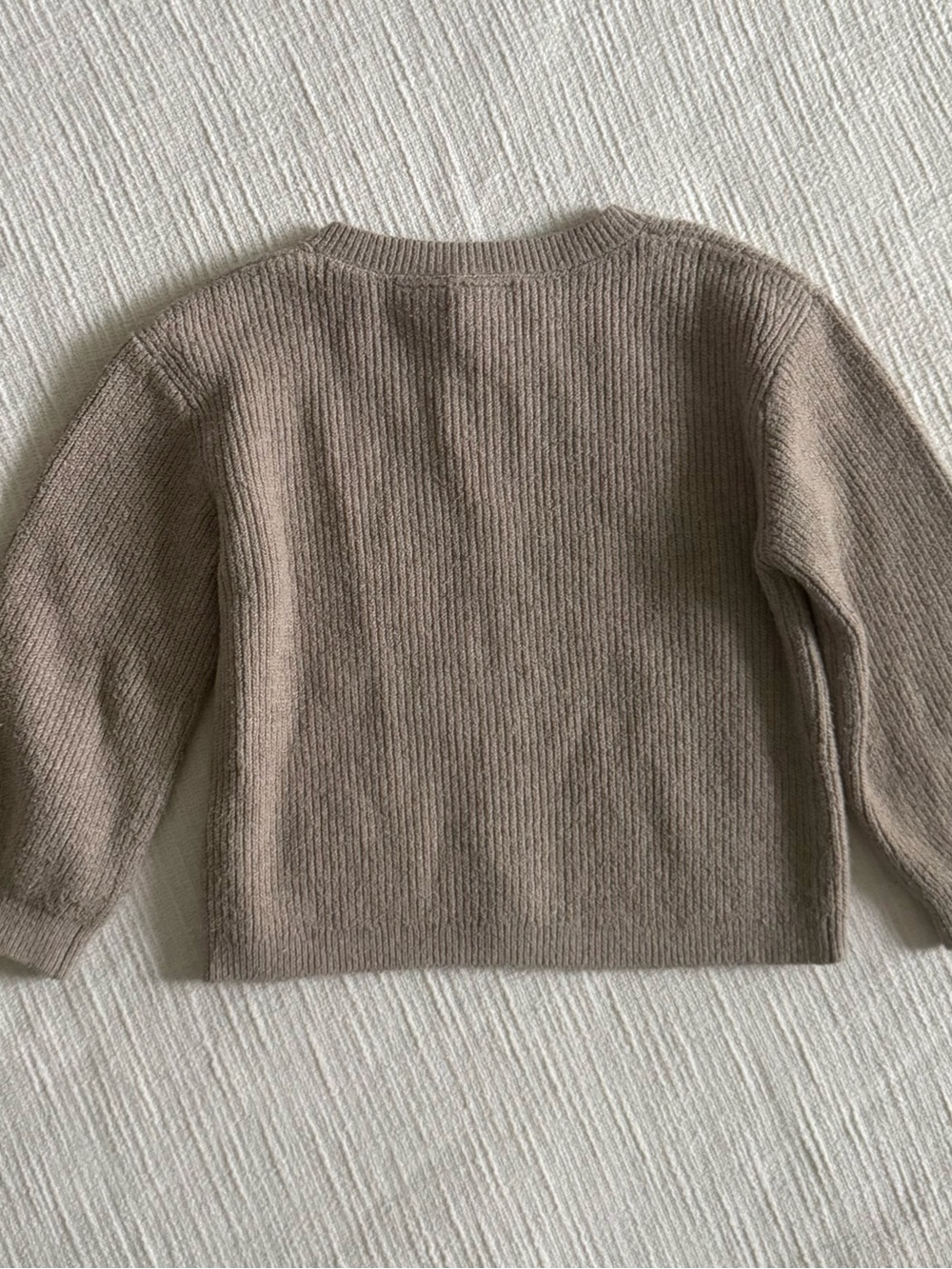 Zara Neutral Beige Ribbed Button Cardigan - Picture 3 of 5